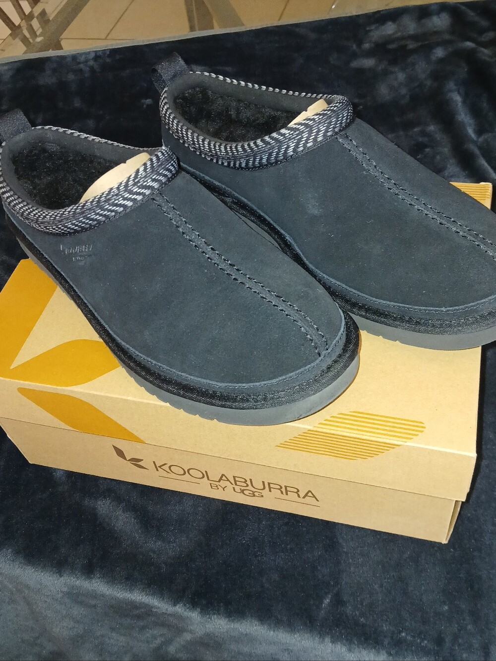 UGG  Burre Koolaburra  Mens Black Slippers Size 10